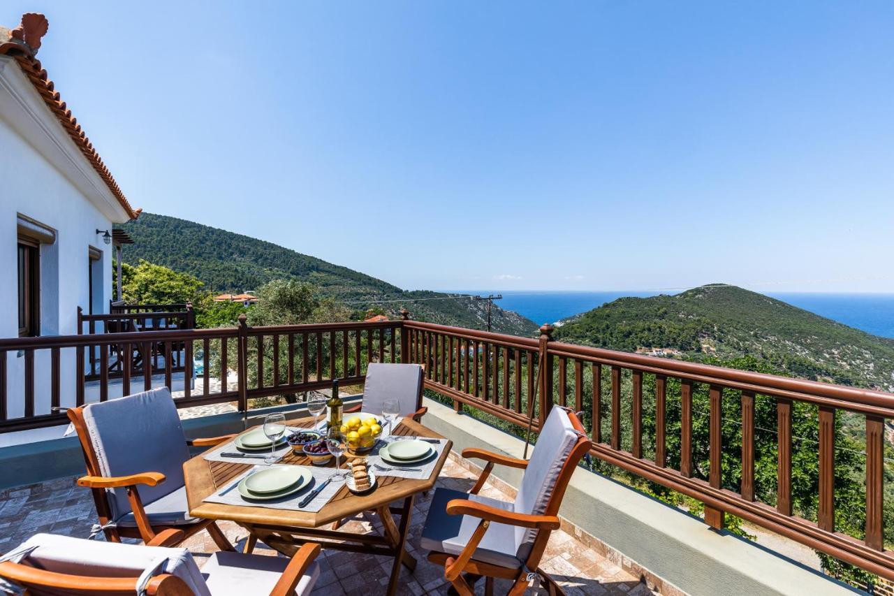 Villa Margini, Aegean Views , Pool Villa, Skopelos エクステリア 写真