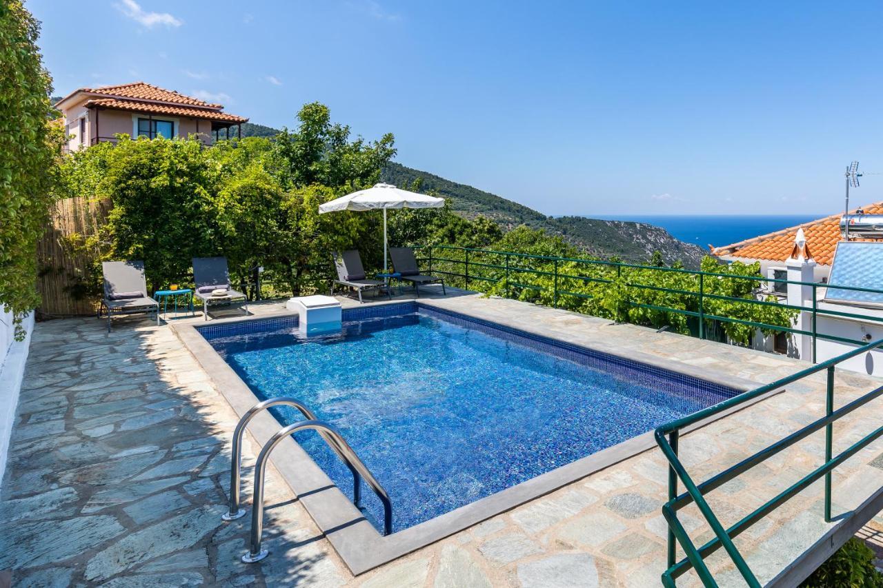 Villa Margini, Aegean Views , Pool Villa, Skopelos エクステリア 写真